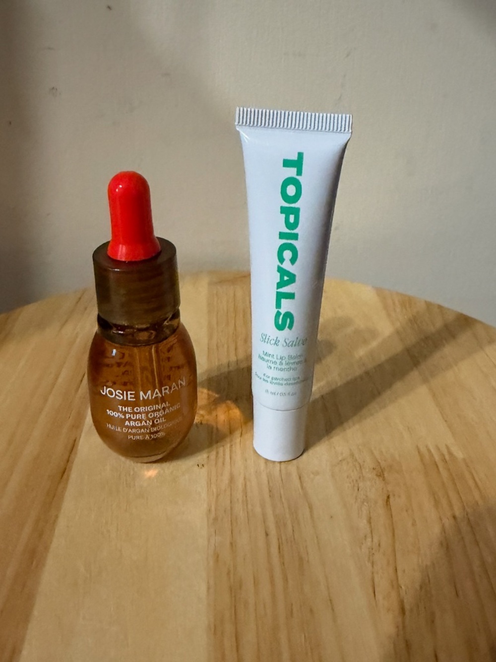 Lot of 2 (two) Topicals lip balm and Josie Maran face oil beauty products NEW